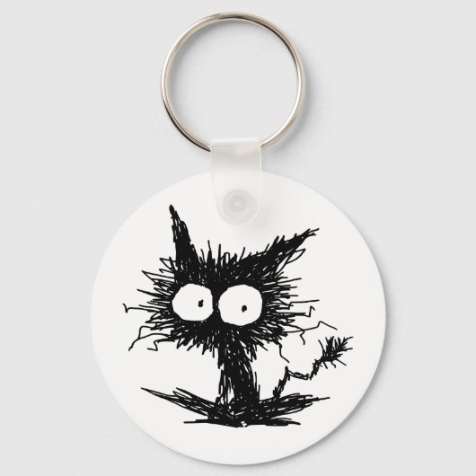 Black Unkempt Kitten GabiGabi Sleutelhanger (Voorkant)