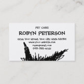 Black Unkempt Kitten GabiGabi Visitekaartje (Achterkant)