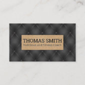 Black Upholstered | Bruin getextureerd Visitekaartje (Voorkant)