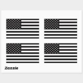 Black US Flag Sticker van het verzet (Vel)