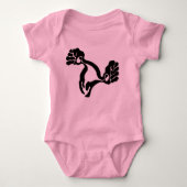 Black Uterus Baby Romper (Voorkant)