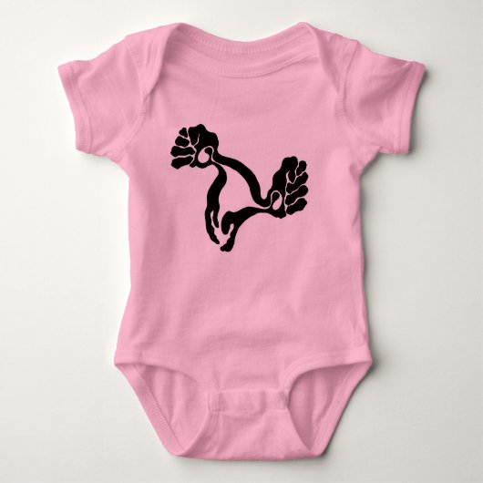 Black Uterus Baby Romper (Voorkant)