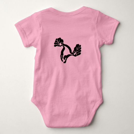 Black Uterus Baby Romper (Achterkant)