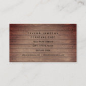 Black Utils Chef Caterer Restaurant Visitekaartje (Achterkant)