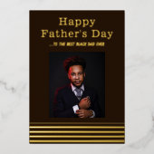 Black Vaderdag Dinner Party Folie Uitnodiging (Voorkant)