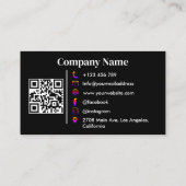 Black Vakantiehuis Guest House QR-code Visitekaartje (Achterkant)