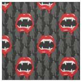 Black Vampire Fangs Nosferatu Spooky Black Stof (Swatch)