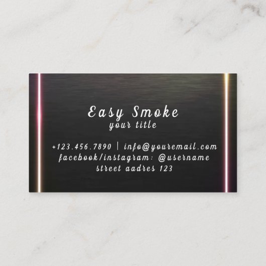 Black Vape Shop-Visitekaartje Visitekaartje (Achterkant)