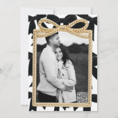 Black Velvet Bow Elegant Posh Baby shower Kaart (Achterkant)