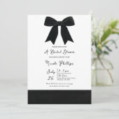 Black Velvet Bow Elegant Posh Foto Vrijgezellenfee Kaart (Staand voorkant)