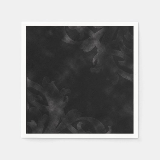 Black Velvet Elegant  Glam Glamour Party Servet (Voorkant)