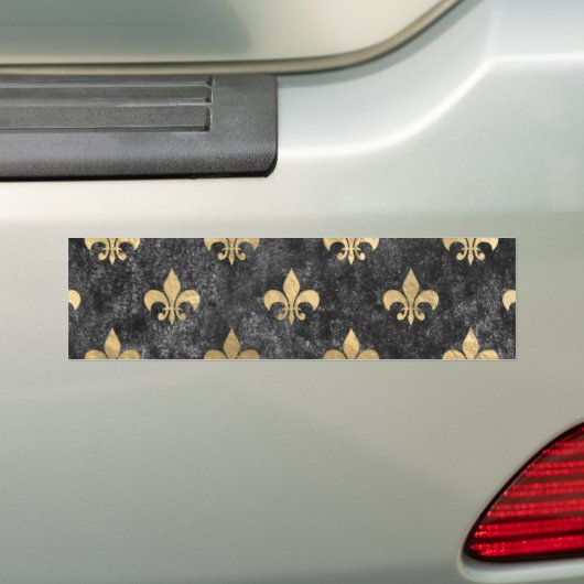 Black Velvet Fleur De Lis Mardi Gras Orleans Bumpersticker (Op auto)