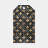 Black Velvet Fleur De Lis Mardi Gras Orleans Cadeaulabel (Voorkant)