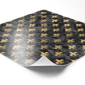 Black Velvet Fleur De Lis Mardi Gras Orleans Foto Afdruk (Hoek)