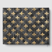 Black Velvet Fleur De Lis Mardi Gras Orleans Gastenboek (Achterkant)