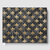 Black Velvet Fleur De Lis Mardi Gras Orleans Gastenboek (Voorkant)