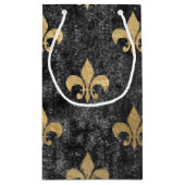 Black Velvet Fleur De Lis Mardi Gras Orleans Klein Cadeauzakje (Achterkant)