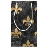 Black Velvet Fleur De Lis Mardi Gras Orleans Klein Cadeauzakje (Voorkant)