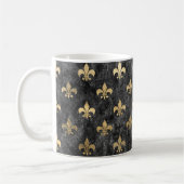Black Velvet Fleur De Lis Mardi Gras Orleans Koffiemok (Links)