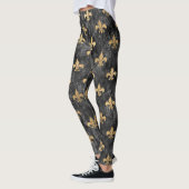 Black Velvet Fleur De Lis Mardi Gras Orleans Leggings (Links)