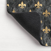 Black Velvet Fleur De Lis Mardi Gras Orleans Muismat (Hoek)