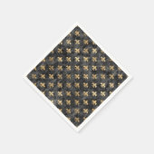 Black Velvet Fleur De Lis Mardi Gras Orleans Servet (Hoek)