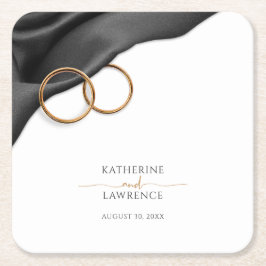 Black Velvet Wedding Coaster Kartonnen Onderzetters