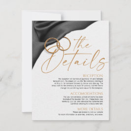 Black Velvet Wedding Details Card Kaart