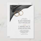 Black Velvet Wedding Invitation Kaart (Voorkant)