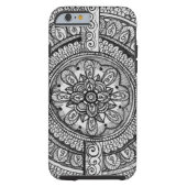 Black Velvet White Damask Dreamweaver Mandala Art Case-Mate iPhone Case (Achterkant)