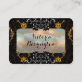 Black Venue Elegant Pearl Professional Visitekaartje (Voorkant)