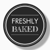 Black | Vers gebakken broodbakkerij Ronde Sticker