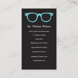 Black Vertical Eye Doctor Optometrist-bril Visitekaartje