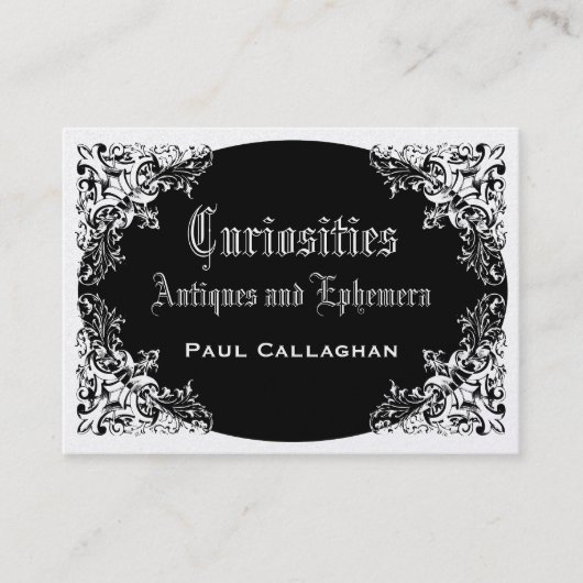 Black Victoriana Visitekaartje (Voorkant)