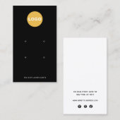 Black Vier 4-holepige Logo voor schermhouder met z Visitekaartje (Voorkant / Achterkant)