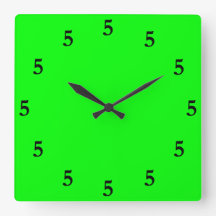 Black Vijf oClock ergens op Lime Green