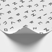 Black Viking draait op witte achtergrond Cadeaupapier (Hoek)