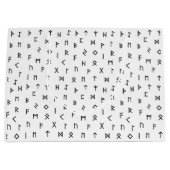 Black Viking draait op witte achtergrond Groot Cadeauzakje (Voorkant)