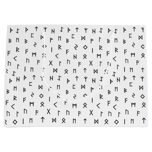 Black Viking draait op witte achtergrond Groot Cadeauzakje (Voorkant)