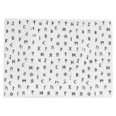 Black Viking draait op witte achtergrond Groot Cadeauzakje (Achterkant)