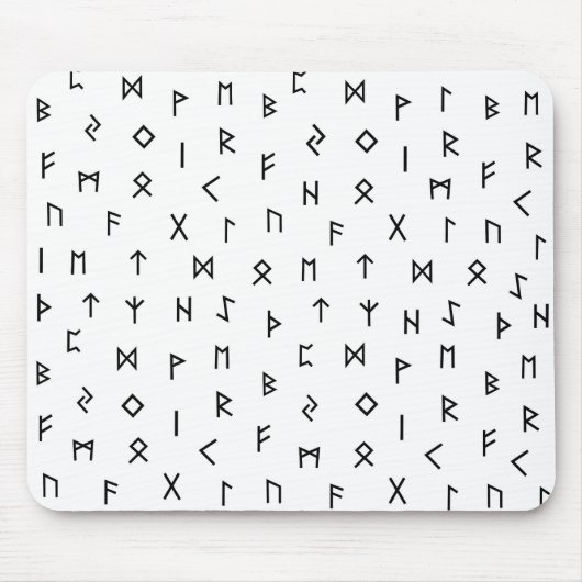 Black Viking draait op witte achtergrond Muismat (Voorkant)