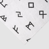 Black Viking draait op witte achtergrond Tissuepapier (Detail)