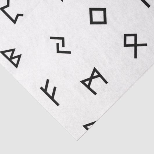 Black Viking draait op witte achtergrond Tissuepapier (Detail)