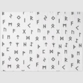 Black Viking draait op witte achtergrond Tissuepapier (Voorkant)