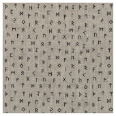 Black Viking runt Pattern White Grey Background Stof (Close Up)