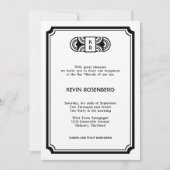 Black vilt art deco retro Hollywood Kaart (Voorkant)