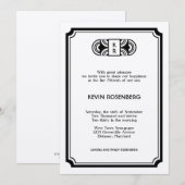 Black vilt art deco retro Hollywood Kaart (Voorkant / Achterkant)