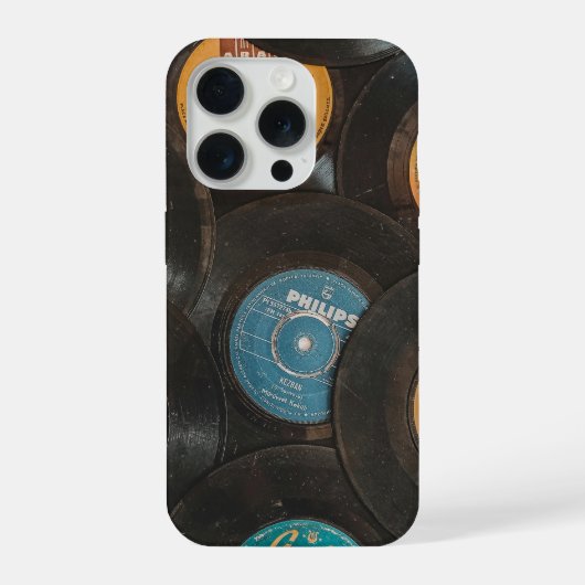 Black Vinyl Classic Records iPhone Hoesje (Achterkant)