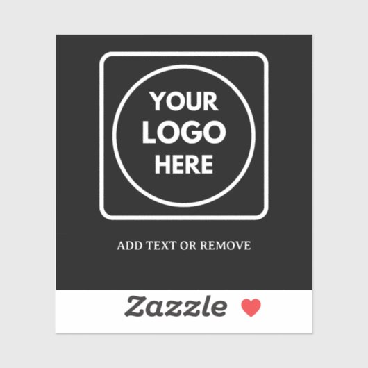 Black Vinyl Logo Business Promo QR Code label (Vel)