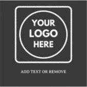 Black Vinyl Logo Business Promo QR Code label (Voorkant)